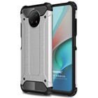 Microsonic Xiaomi Redmi Note 9 5G Kılıf Rugged Armor Gümüş