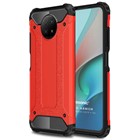 Microsonic Xiaomi Redmi Note 9 5G Kılıf Rugged Armor Kırmızı