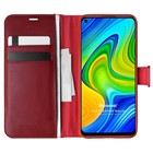 Microsonic Xiaomi Redmi Note 9 Kılıf Delux Leather Wallet Kırmızı