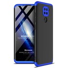 Microsonic Xiaomi Redmi Note 9 Kılıf Double Dip 360 Protective Siyah Mavi