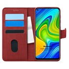 Microsonic Xiaomi Redmi Note 9 Kılıf Fabric Book Wallet Kırmızı