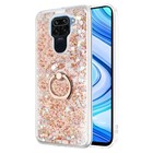 Microsonic Xiaomi Redmi Note 9 Kılıf Glitter Liquid Holder Gold