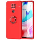 Microsonic Xiaomi Redmi Note 9 Kılıf Kickstand Ring Holder Kırmızı