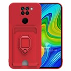 Microsonic Xiaomi Redmi Note 9 Kılıf Multifunction Silicone Kırmızı