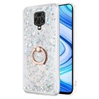 Microsonic Xiaomi Redmi Note 9 Pro Max Kılıf Glitter Liquid Holder Gümüş