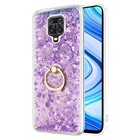 Microsonic Xiaomi Redmi Note 9 Pro Kılıf Glitter Liquid Holder Mor