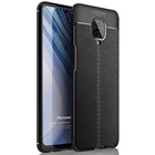 Microsonic Xiaomi Redmi Note 9 Pro Max Kılıf Deri Dokulu Silikon Siyah