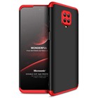 Microsonic Xiaomi Redmi Note 9 Pro Max Kılıf Double Dip 360 Protective Siyah Kırmızı