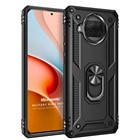 Microsonic Xiaomi Redmi Note 9 Pro 5G Kılıf Military Ring Holder Siyah