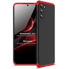 Microsonic Samsung Galaxy S21 Kılıf Double Dip 360 Protective Siyah Kırmızı
