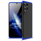 Microsonic Samsung Galaxy S21 Ultra Kılıf Double Dip 360 Protective Siyah Mavi