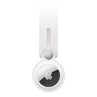 Microsonic Apple AirTag Kılıf Silicon Loop Key Ring Beyaz