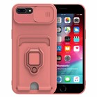 Microsonic Apple iPhone 8 Plus Kılıf Multifunction Silicone Pembe