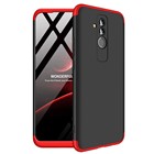 Microsonic Huawei Mate 20 Lite Kılıf Double Dip 360 Protective Siyah Kırmızı