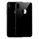 Microsonic Apple iPhone X Tam Kaplayan Arka Temperli Cam Ekran koruyucu Kırılmaz Film Siyah