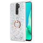 Microsonic Oppo A9 2020 Kılıf Glitter Liquid Holder Gümüş