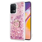 Microsonic Oppo Reno 5 Lite Kılıf Glitter Liquid Holder Pembe