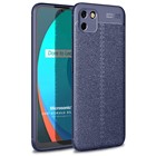 Microsonic Realme C11 Kılıf Deri Dokulu Silikon Lacivert