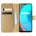 Microsonic Realme C21 Kılıf Delux Leather Wallet Gold