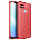 Microsonic Realme C25 Kılıf Deri Dokulu Silikon Kırmızı