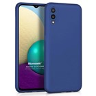 Microsonic Matte Silicone Samsung Galaxy A02 Kılıf Lacivert