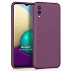 Microsonic Matte Silicone Samsung Galaxy A02 Kılıf Mor