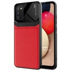 Microsonic Samsung Galaxy A02s Kılıf Uniq Leather Kırmızı