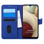 Microsonic Samsung Galaxy A12 Kılıf Fabric Book Wallet Lacivert