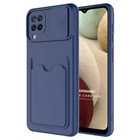 Microsonic Samsung Galaxy A12 Kılıf Inside Card Slot Lacivert