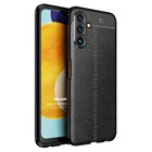 Microsonic Samsung Galaxy A04S Kılıf Deri Dokulu Silikon Siyah