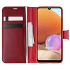 Microsonic Samsung Galaxy A32 4G Kılıf Delux Leather Wallet Kırmızı