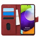 Microsonic Samsung Galaxy A52 Kılıf Fabric Book Wallet Kırmızı