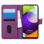 Microsonic Samsung Galaxy A52 Kılıf Fabric Book Wallet Mor