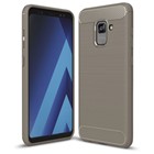 Microsonic Samsung Galaxy A8 2018 Kılıf Room Silikon Gri