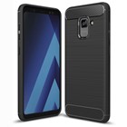 Microsonic Samsung Galaxy A8 Plus 2018 Kılıf Room Silikon Siyah