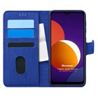 Microsonic Samsung Galaxy M12 Kılıf Fabric Book Wallet Lacivert