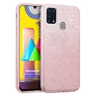 Microsonic Samsung Galaxy M31 Kılıf Sparkle Shiny Rose Gold