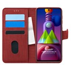 Microsonic Samsung Galaxy M51 Kılıf Fabric Book Wallet Kırmızı
