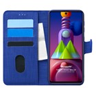 Microsonic Samsung Galaxy M51 Kılıf Fabric Book Wallet Lacivert