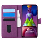 Microsonic Samsung Galaxy M51 Kılıf Fabric Book Wallet Mor