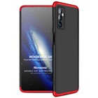 Microsonic Samsung Galaxy M52 Kılıf Double Dip 360 Protective Siyah Kırmızı