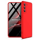 Microsonic Samsung Galaxy S21 FE Kılıf Double Dip 360 Protective Kırmızı