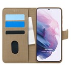 Microsonic Samsung Galaxy S21 Kılıf Fabric Book Wallet Gold