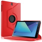 Microsonic Samsung Galaxy Tab S3 9 7 T820 T825 Kılıf 360 Dönerli Stand Deri Kırmızı