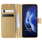 Microsonic Vivo V21 Kılıf Delux Leather Wallet Gold