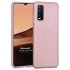 Microsonic Matte Silicone Vivo Y20s Kılıf Rose Gold