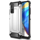 Microsonic Xiaomi Mi 10T Kılıf Rugged Armor Gümüş