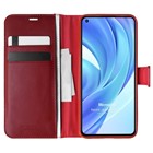 Microsonic Xiaomi Mi 11 Lite Kılıf Delux Leather Wallet Kırmızı