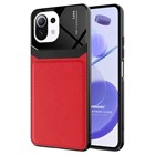 Microsonic Xiaomi Mi 11 Lite Kılıf Uniq Leather Kırmızı