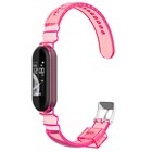 Microsonic Xiaomi Mi Band 6 Kordon Transparent Clear Band Pembe